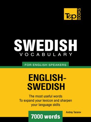 cover image of Swedish Vocabulary for English Speakers